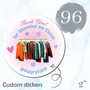 96 Thank You Stickers